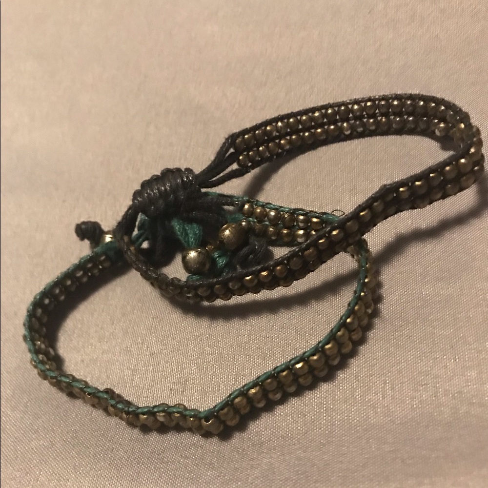 Bracelet Set (dark green and black)